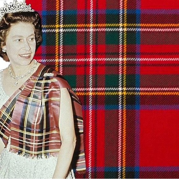 Harrisons Vintage England Royal Stewart Tartan Wool Scarf - Picture 7 of 8